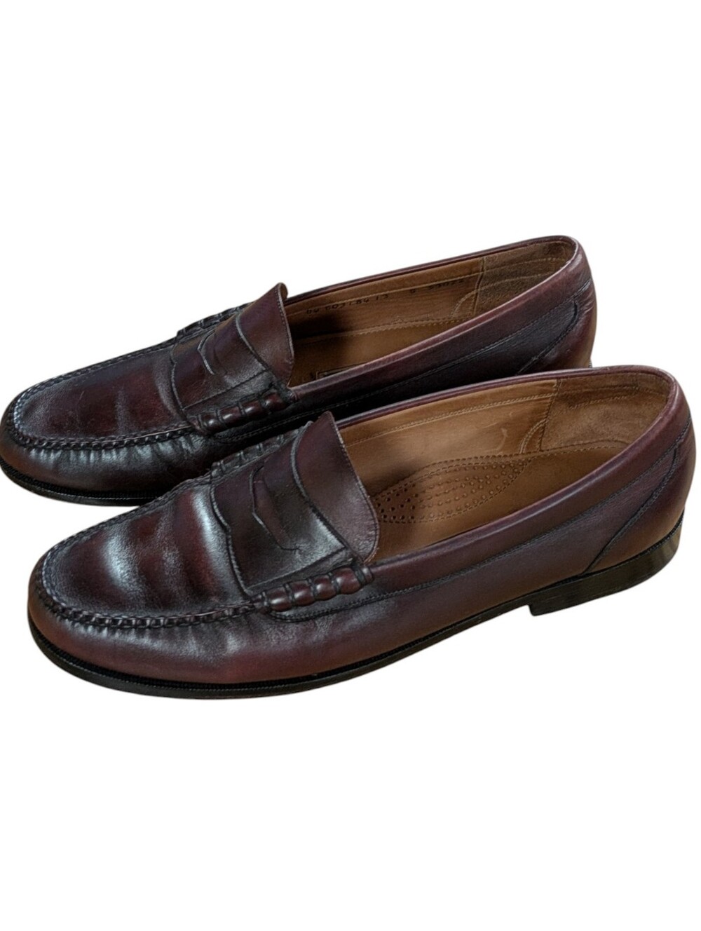 Cole Haan Brown Burgundy Penny Loafers Men's Size 13 - Picture 11 of 11